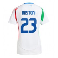 Maglia Calcio Italia Alessandro Bastoni #23 Seconda Divisa Donna Europei 2024 Manica Corta